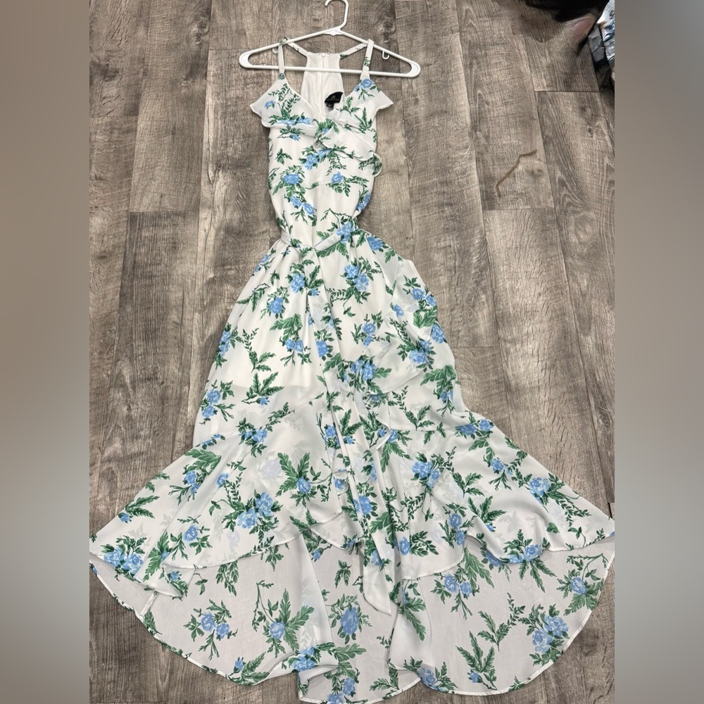 Disney Blue and White Floral Maxi Dress